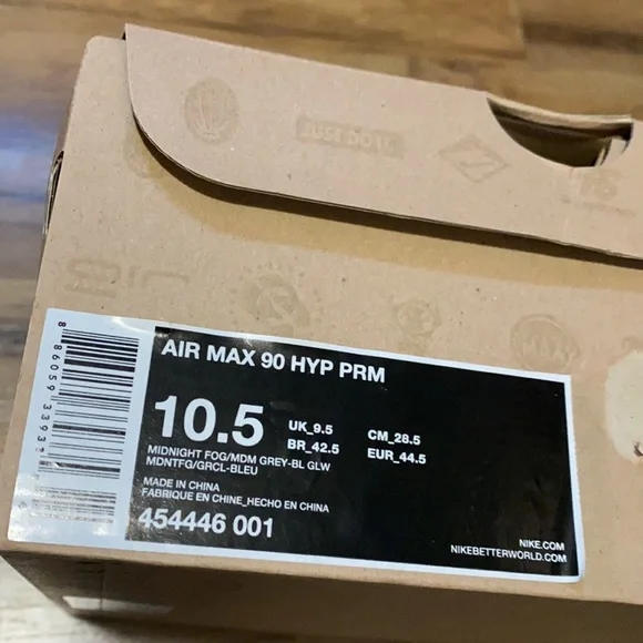 2011 Nike air max 90 hyperfuse premium midnight fog blue glow